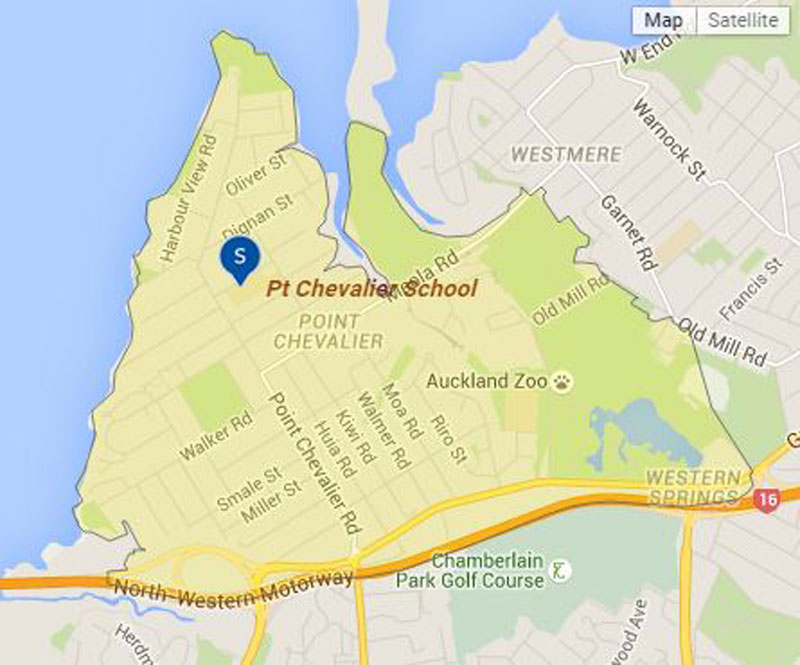 Point Chevalier School zone map